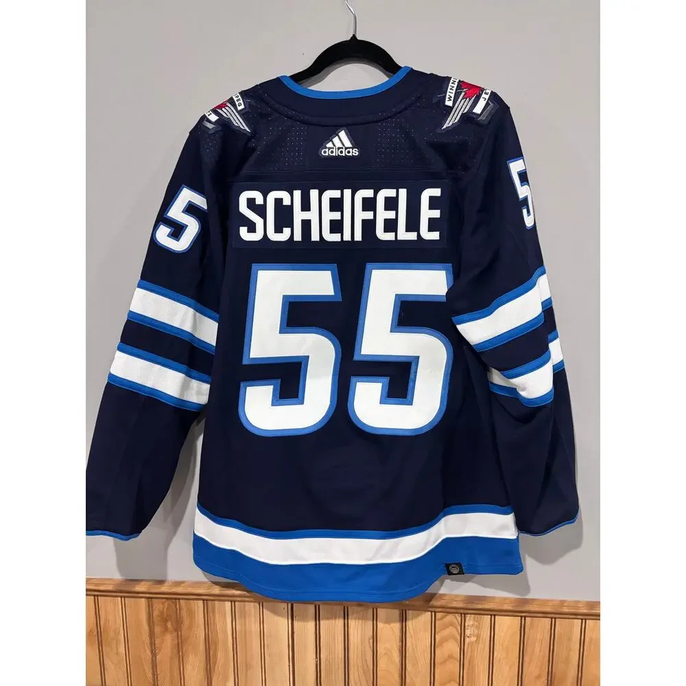 Winnipeg Jets Scheifele Navy and White NHL Jersey #55